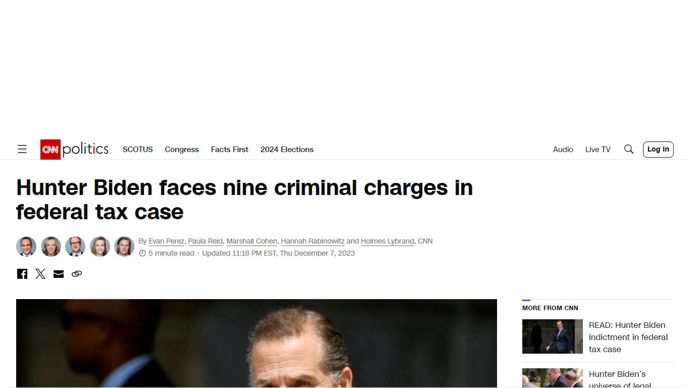 Hunter Biden faces nine criminal charges in federal tax case